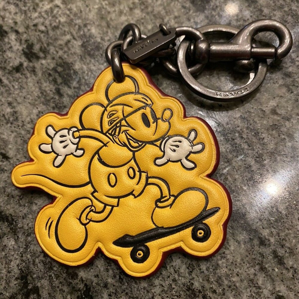 Authentic Coach Disney Leather Keychain